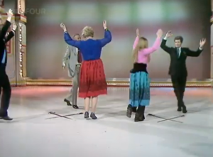Contestants dancing