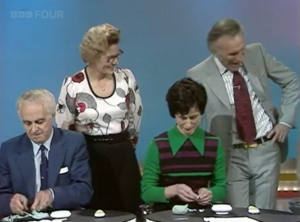 Contestants completing a challenge