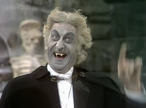 Character dressed up as a vampire